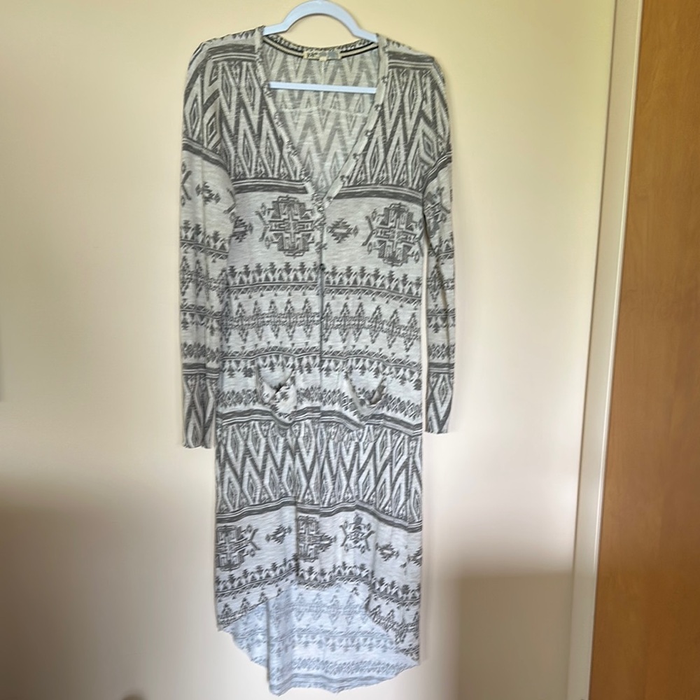 Patterned Gray Women's Dress